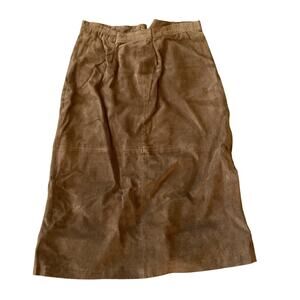 Silvercord Suede Leather Skirt